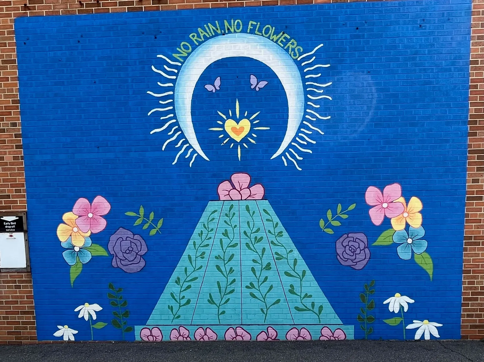 Mural: No Rain No Flowers